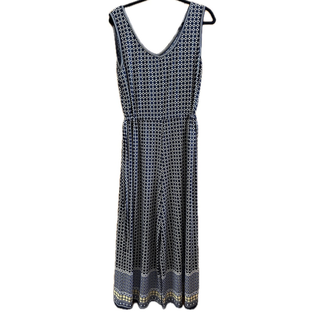 Max Studio Jumpsuit- Dark Blue Pattern - image 1